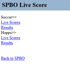 Live score spbo.com